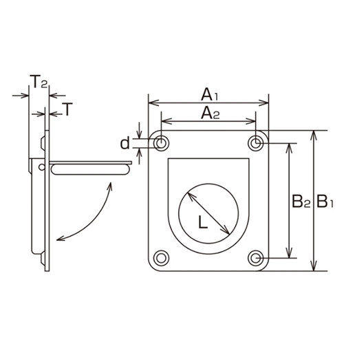 EA948BR-3A 32x45mm埋込ミハンドル_画像04