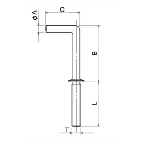 EA951DR-42 4.2x32mmナットネジ付L形フック_画像03