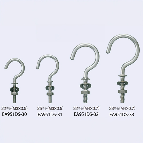 φ3.5x38mmナットねじ付フック(SUS/2本)_画像02