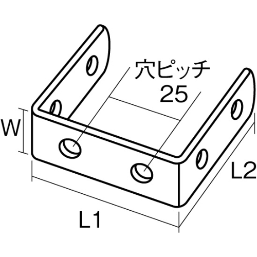 EA951EA-266A 52x52x19mmコ型連結金具_画像02