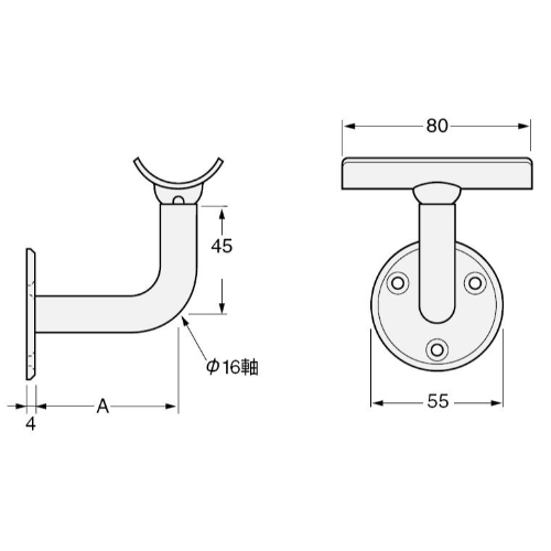 EA951EL-302 70mm32mm手スリブラケト木ネジ_画像04