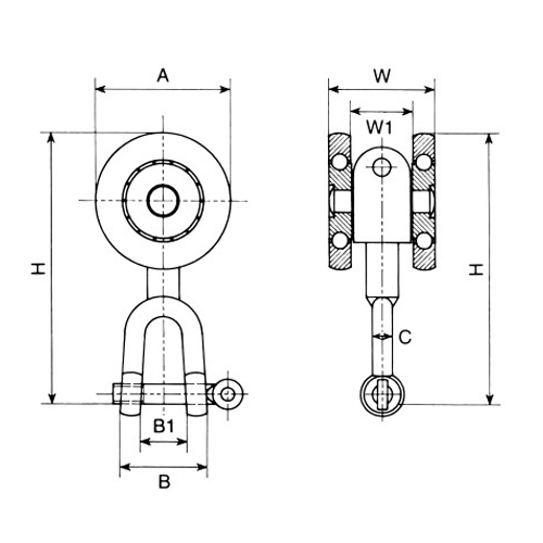 EA970BE-2B 2号レ-ルトロリ-単車シャックル_画像03