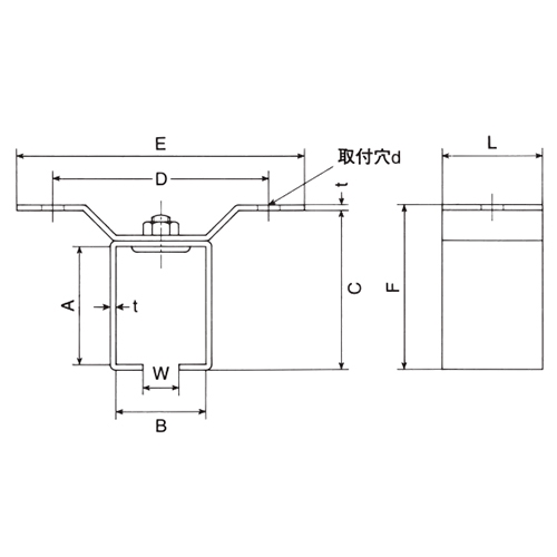 EA970CD-3 3号レ-ル用取付金具(天井受ケ)_画像03