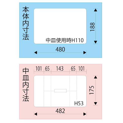 EA505KB-530 530x253x220工具箱中皿付_画像04
