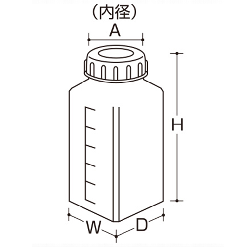 EA508AF-3B 0.50L角型 広口ポリ容器/10個_画像04