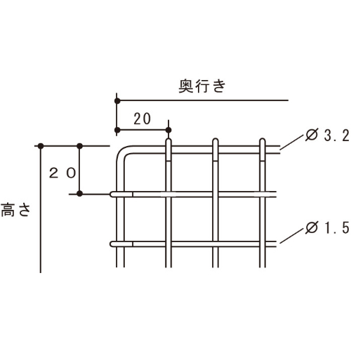 900x1500mmボルトレススチール棚用側面金網_画像02