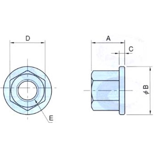EA948DT-16 M20フラット型フランジナット_画像02