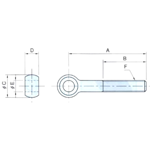 EA948DV-12 M10x75mm焼入ヒンジボルト_画像03