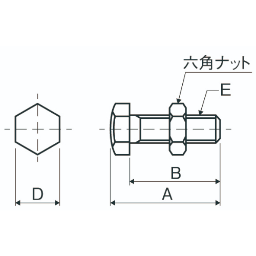 EA948DN-21 M10x40mm焼入スラストボルト_画像02