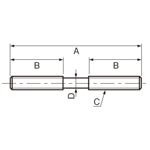 EA948DP-52 M20x100mm焼入スタッドボルト_画像04