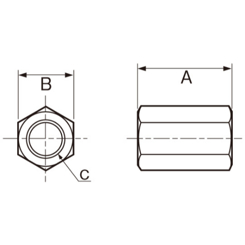 EA948DS-4 M12x36mm焼入カップリングナット_画像02