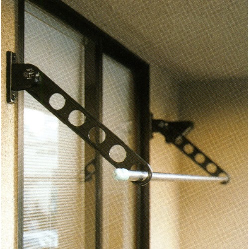 550x160mm窓壁用物干し(アルミ製/ブロンズ)_画像02