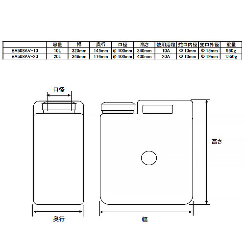 EA508AV-20 20L ポリタンク_画像03