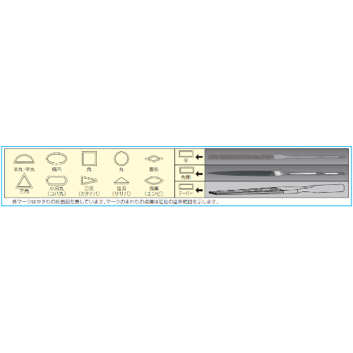 EA521VX-51B 140mm 精密ヤスリ(楕円/中目)_画像02