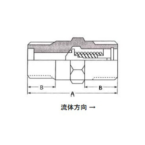 EA425EC-1 R1/8チェックバルブ(真鍮製)_画像03