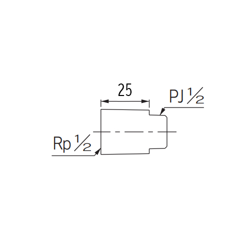 EA432SD-25 PJ1/2x25mmザルボ(滑リ止メ付)_画像03