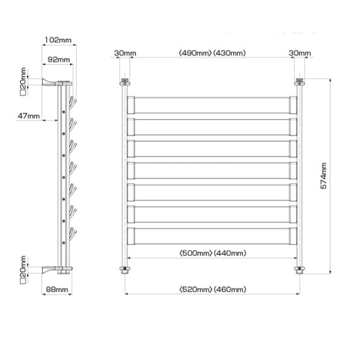 560x102x574mm室外機ルーバー_画像04