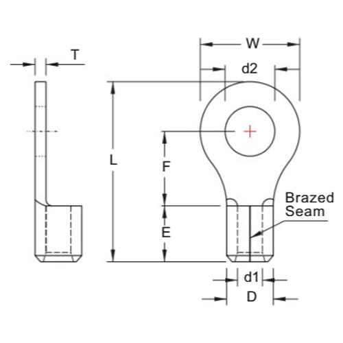 EA538MA-79 22-10.0 丸形裸圧着端子35個_画像03