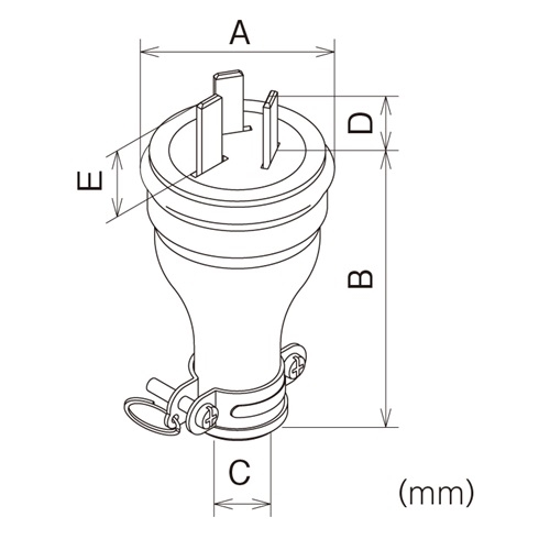 EA940BH-1 AC250V/20A防水型プラグ接地3P_画像03