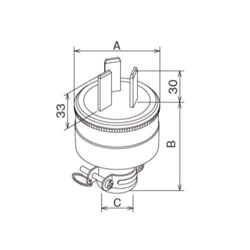 AC250V/30Aゴムプラグ(接地3P)_画像03