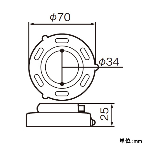 EA940C-103 φ70x25mmセ-ドホルダ-_画像02