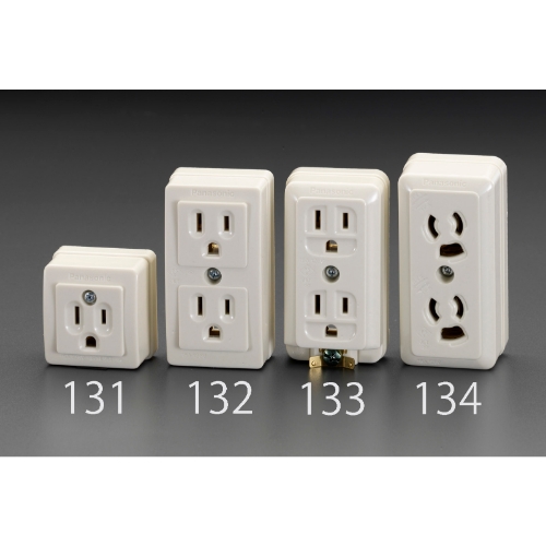 EA940CG-132 角型コンセント2口接地付_画像02