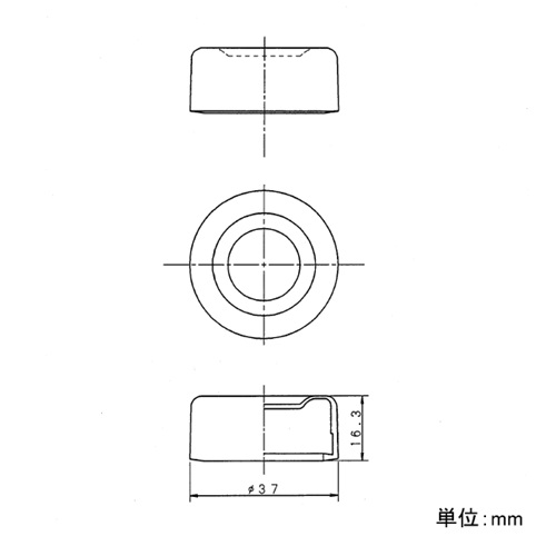 EA940DC-16 押シボタンゴムカバー平形透明_画像03
