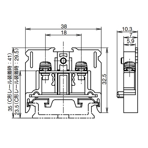 EA940DG-21 16A端子台2個_画像04