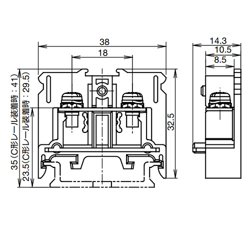 EA940DG-22 21A端子台2個_画像04