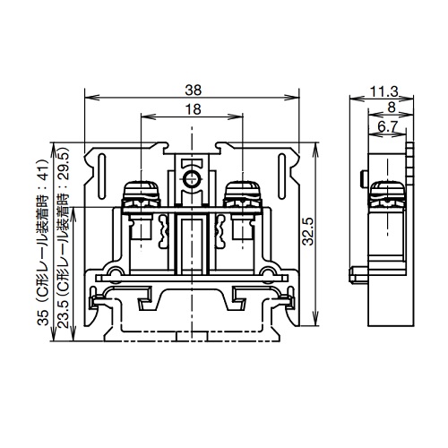 EA940DG-23 16A端子台2個_画像04
