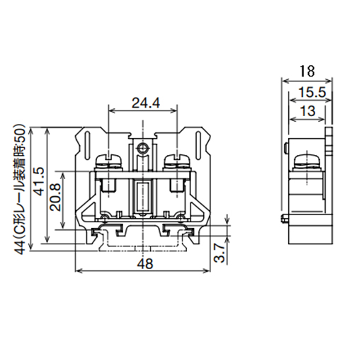 EA940DG-25 70A端子台2個_画像04