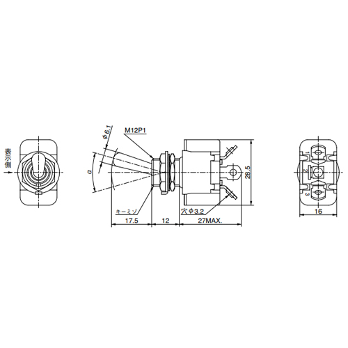 125V/15A単極双投/トグルスイッチ_画像03