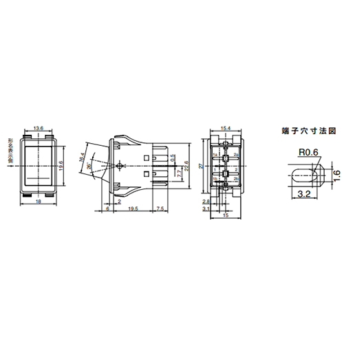 EA940DH-431 10Aロッカ-スイッチTV-51適合_画像03