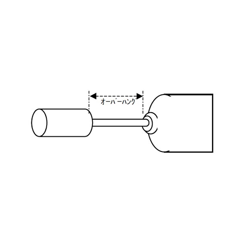 EA819HD-23 32x32mm/6mm軸カサ型軸付砥石青_画像02