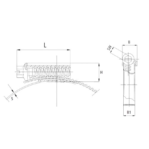 EA463A-120 100-120mmホースクランプ(5個)_画像03