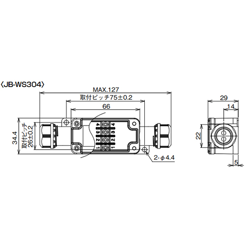 EA940CX-4J 4極300V/15A端子台付中継BOXBE_画像04