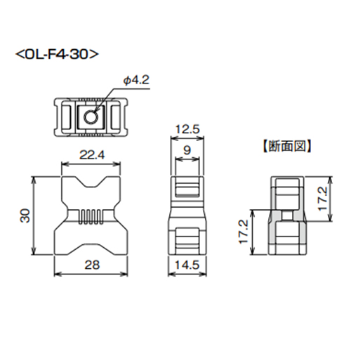 EA948GR-1 22.4x12.5x30mmケーブルサドル_画像04