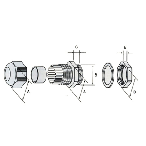 EA948HB-143 3.5-10mmケーブルグランド(1個_画像02