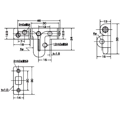EA951BJ-30 30mmラッチ(ステンレス製)_画像03