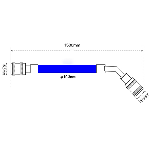 150cm/R32/R410Aチャージングホース(赤)_画像03
