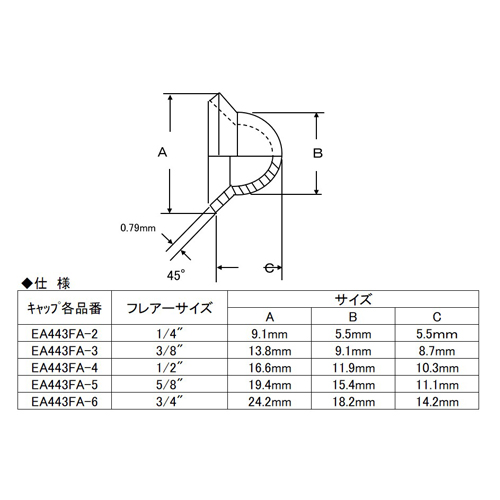 EA443FA 銅キャップセット_画像03