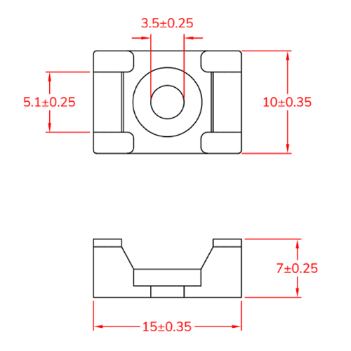 EA475AY-11 15x10x7mm 結束バンド用ベ-ス_画像02
