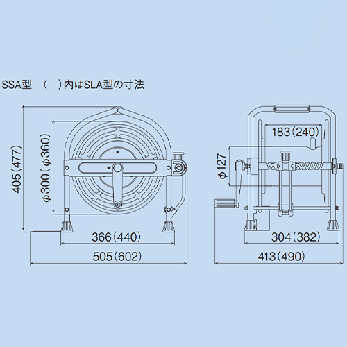 20m ホースリール(S製/ホース無)_画像04