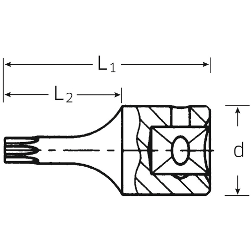 1/4DR/ T9 [Bore Torx]BitSoket/イジリ止付_画像03