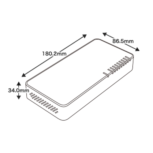 180x 87x34mm [8ポート]スイッチングハブ_画像04