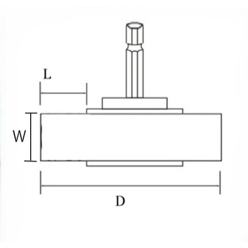 40mm 六角軸 軸付ブラシ(平型/真鍮)_画像03