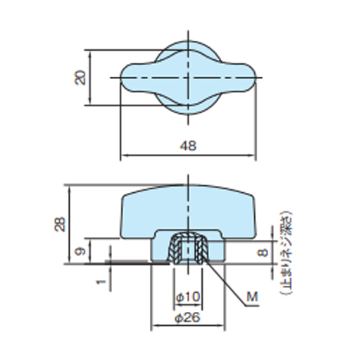 M6/2N･m 雌ネジトルクノブ_画像03