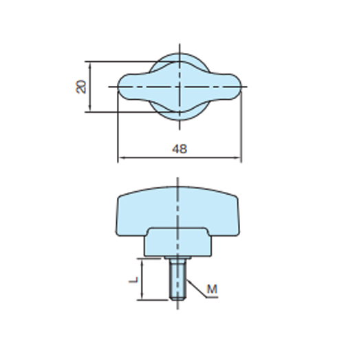 M6x16mm/2N･m 雄ネジトルクノブ_画像02