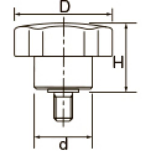 M8x25mm 雄ネジノブ_画像02