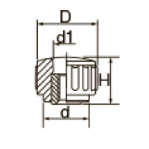 M8 雌ネジノブ(貫通)_画像03